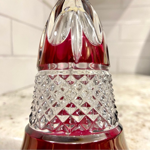 Art Crystal Dinner Bell in Cranberry by House of Global - Picture 5 of 8